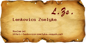 Lenkovics Zselyke névjegykártya